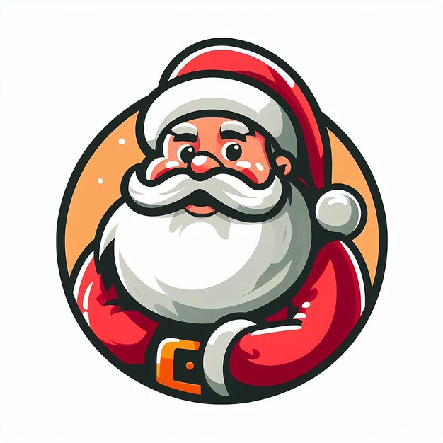 Moderno na moda legal amigável ícone de Papai Noel Emoji arte vetorial ilustração imagem pic