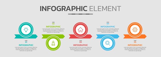 Moderno, quatro, passos, branca, infograph, disposição, desenho, negócio, diagramas ...