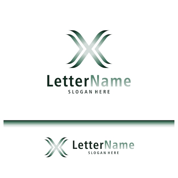 Moderno vetor de design de logotipo de letra x modelo de conceitos de logotipo creative x