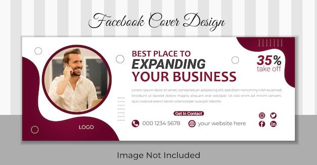 Moderno vetor profissional negócio marketing facebook cover designtemplate