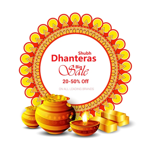 Vetor moedas de ouro da deusa laxmi lakshmi para a celebração do festival de diwali de adoração indiana de dhanteras