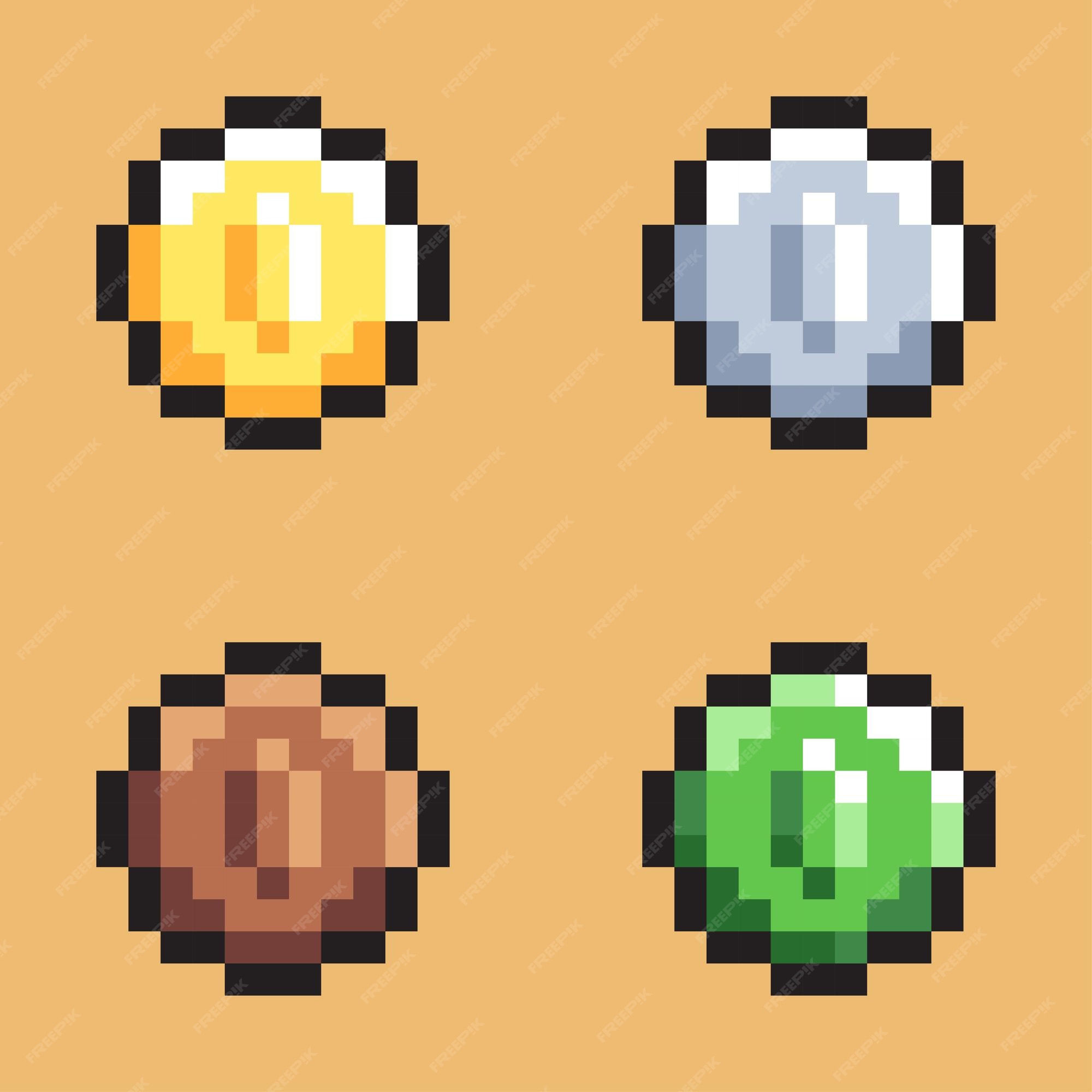 Quadros De Sprite De Animação De Moeda De Ouro. Pixel Art Jogo De