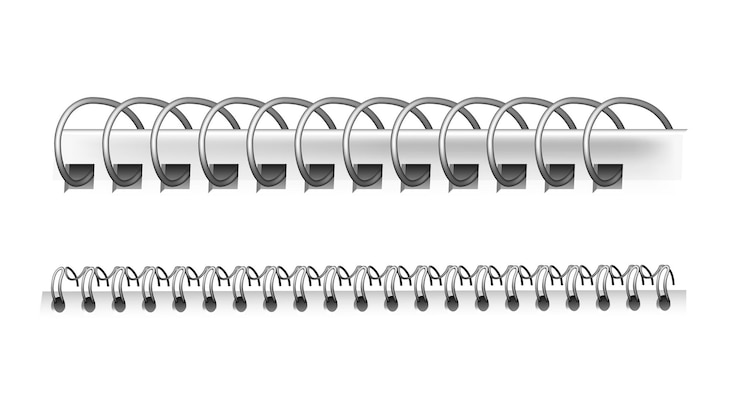 Vetor mola espiral de calendário ou bloco de notas conjunto vetor
