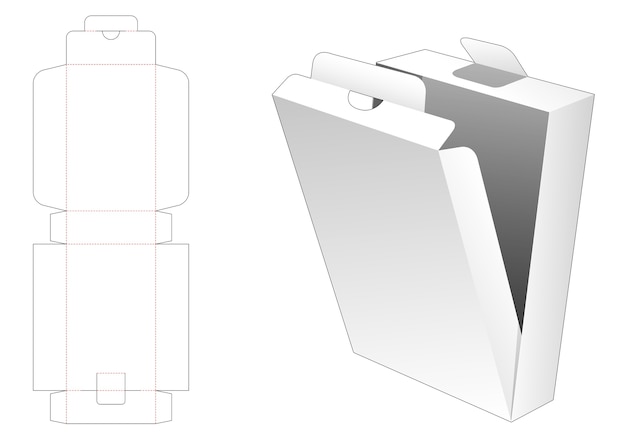 Vetor molde da caixa de embalagem virada