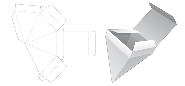 Molde da caixa em forma de pirâmide cortada