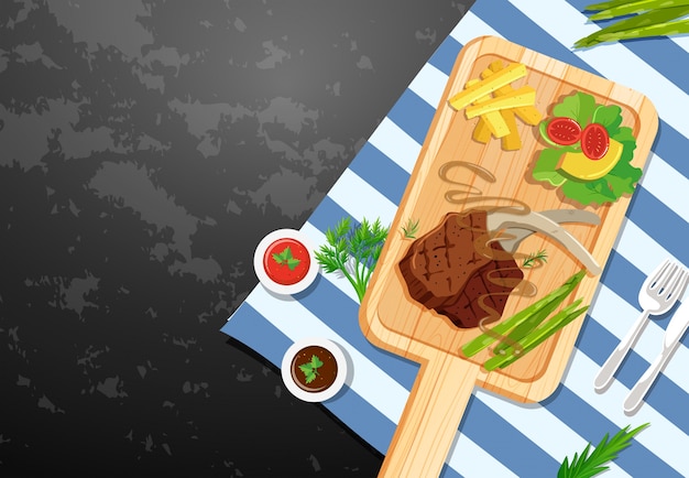 Molde de fundo com lambchop e batata frita