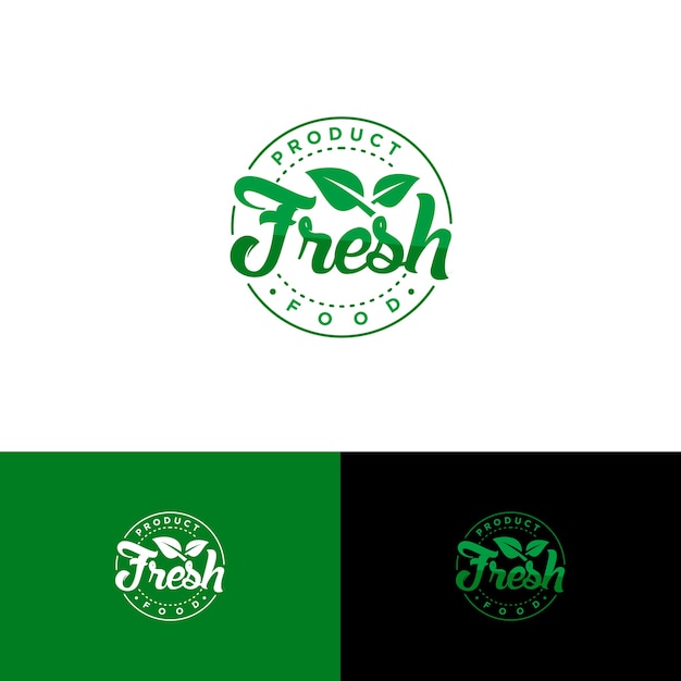 Molde de logotipo de comida fresca