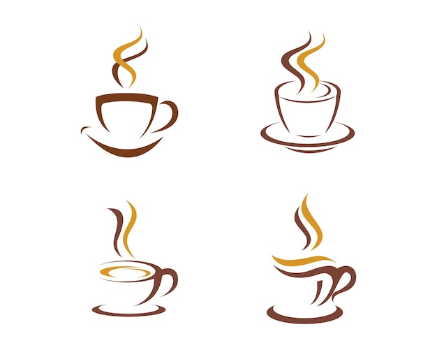 Molde do logotipo do copo de café
