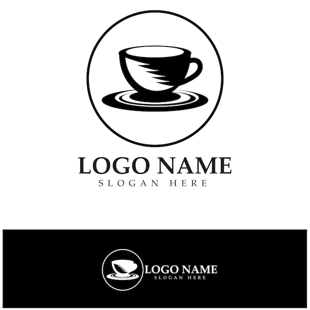 Molde do logotipo do copo de café