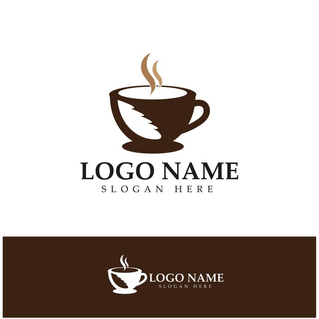 Molde do logotipo do copo de café