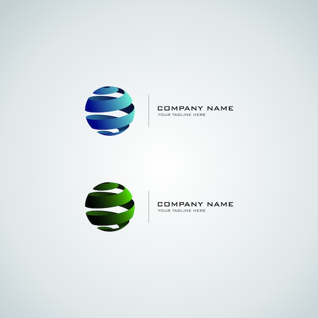 Vetor molde do logotipo do globo