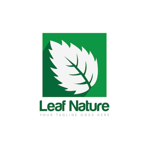 Molde do projeto do logotipo da folha da natureza