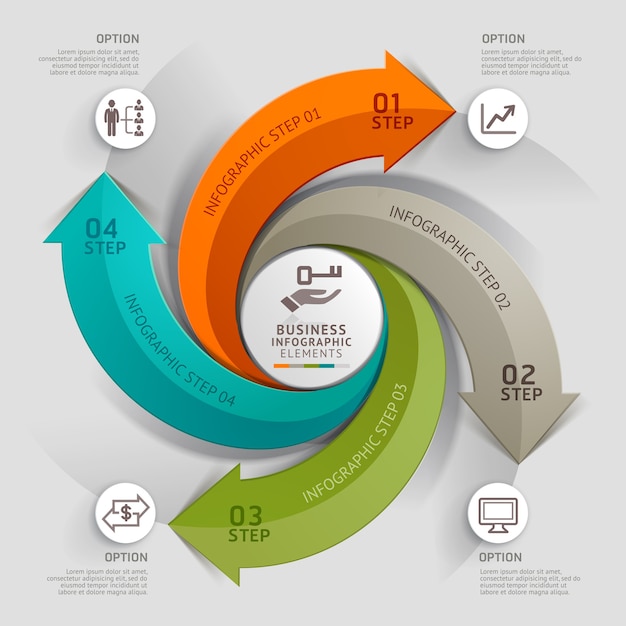 Molde moderno do negócio da seta.