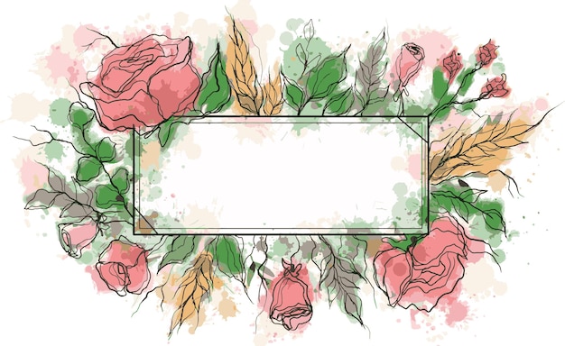 Moldura com flores com espaço vazio para textomodelo de cartão postal do dia da mulhercartão de primavera