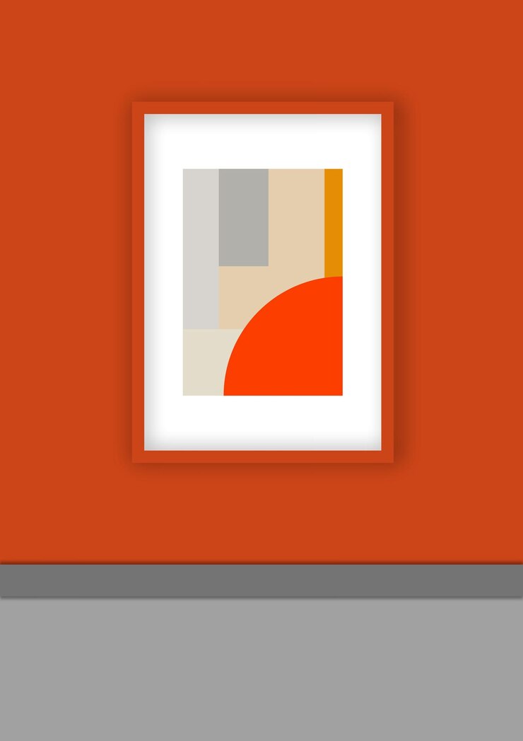 Vetor moldura de foto de pintura simples