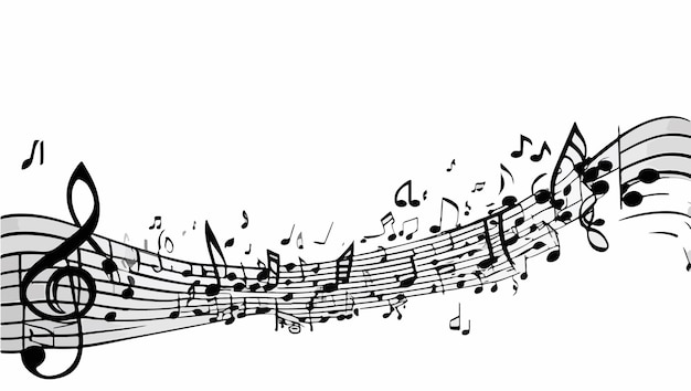 moldura de notas musicais