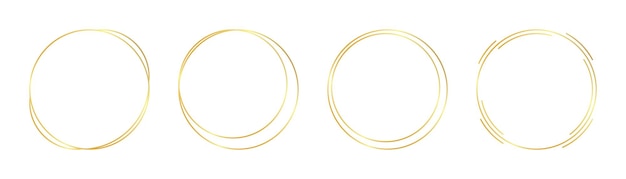 moldura de ouro do círculo