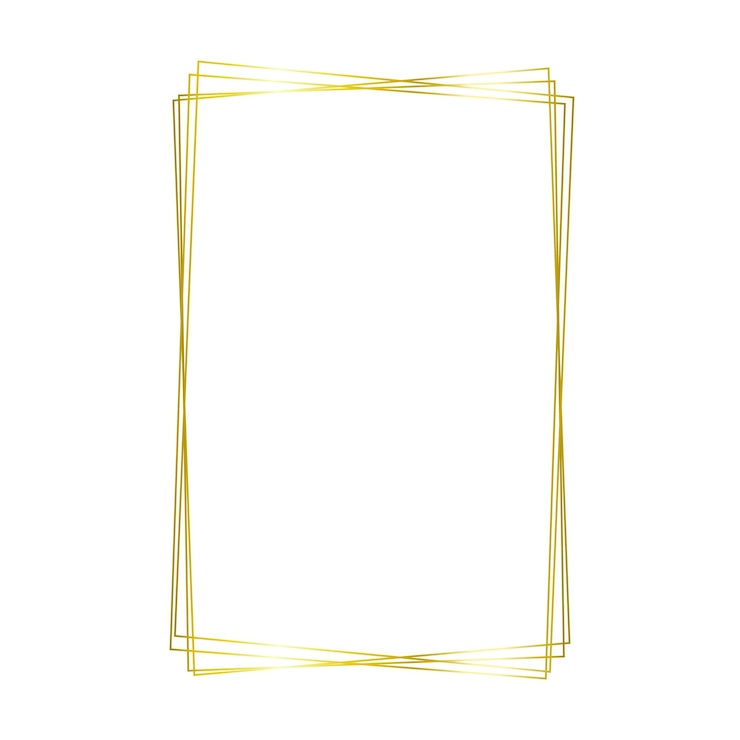 Vetor moldura dourada isolada em fundo branco