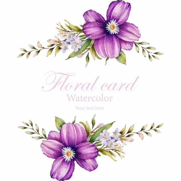 Moldura floral vetorial com vegetação