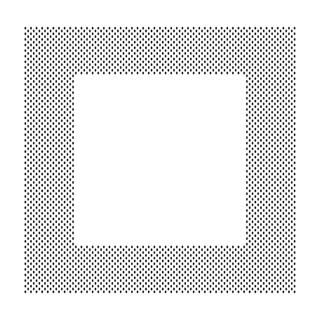 Vetor moldura geométrica retangular pontilhada geométrica