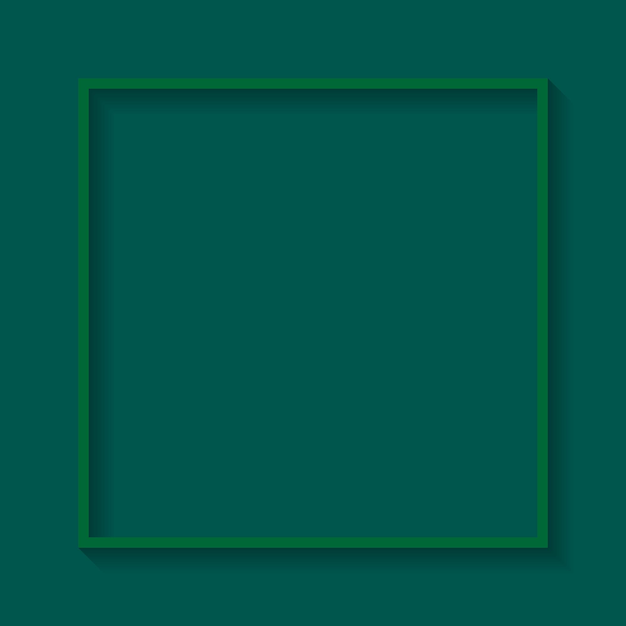 Vetor moldura quadrada verde escura sobre fundo verde escuro claro