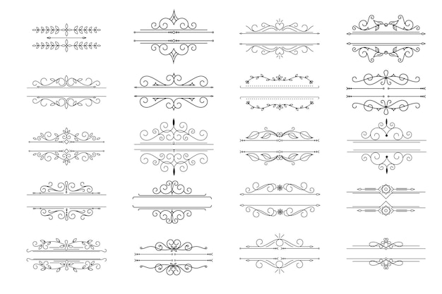 Molduras ornamentadas e design de elementos de rolagem