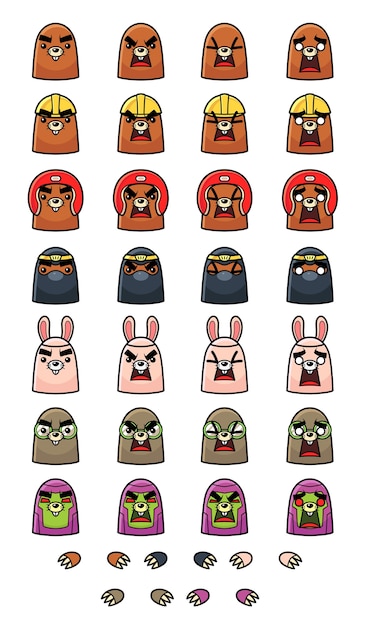 Mole game sprites