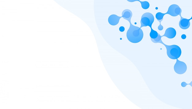 Moléculas coloridas design moderno banner gráfico para celular