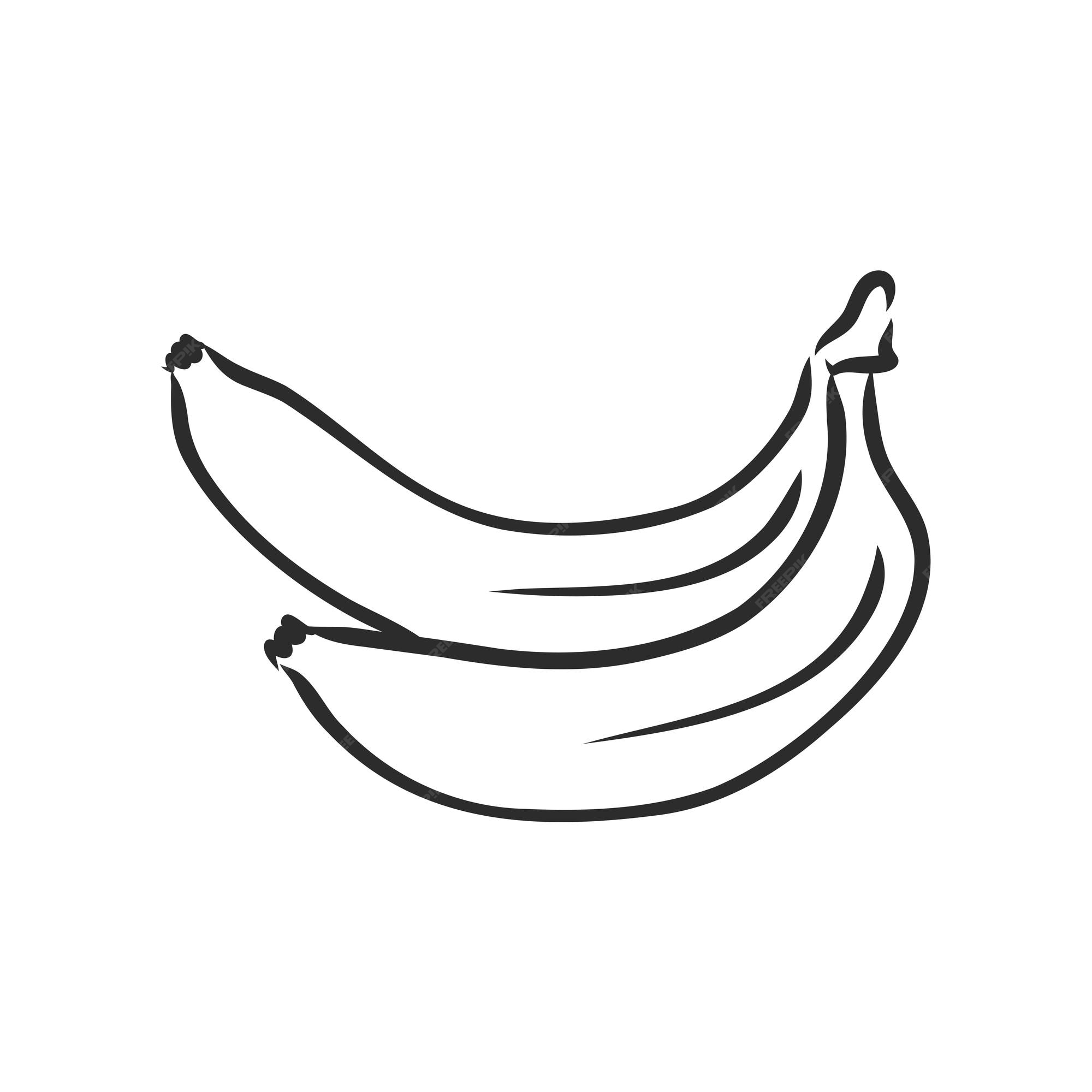 doodle desenho de esboço à mão livre de banana. 11235566 PNG