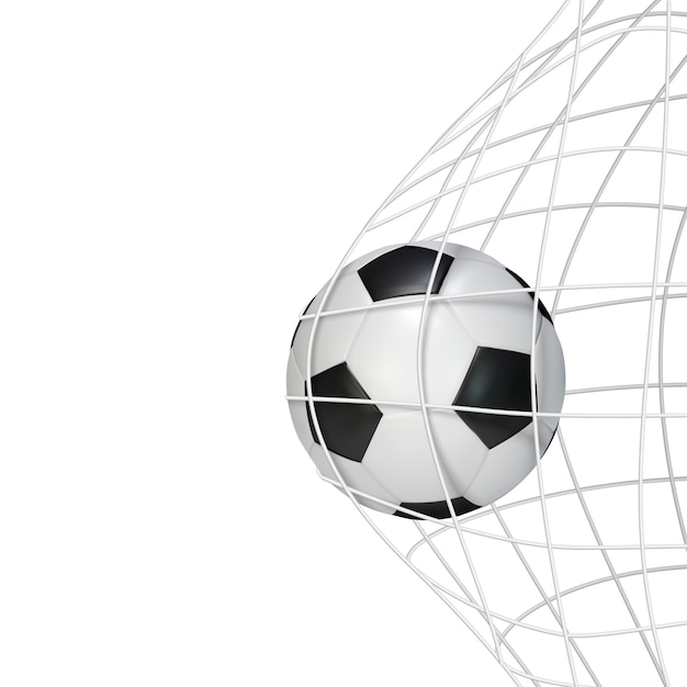 bola de futebol na rede do gol 19006953 PNG