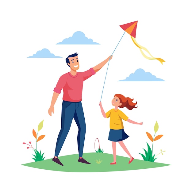Momentos da Vida Real da Família Conceitos de Ilustração Vector