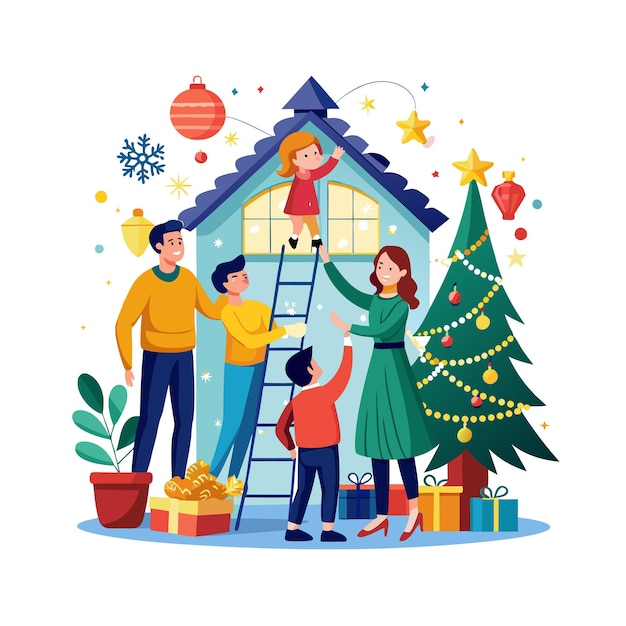 Momentos da Vida Real da Família Conceitos de Ilustração Vector