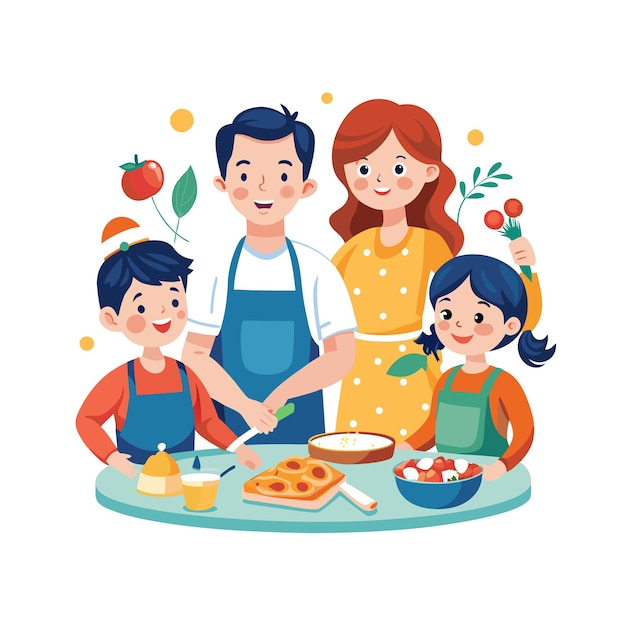 Momentos da Vida Real da Família Conceitos de Ilustração Vector
