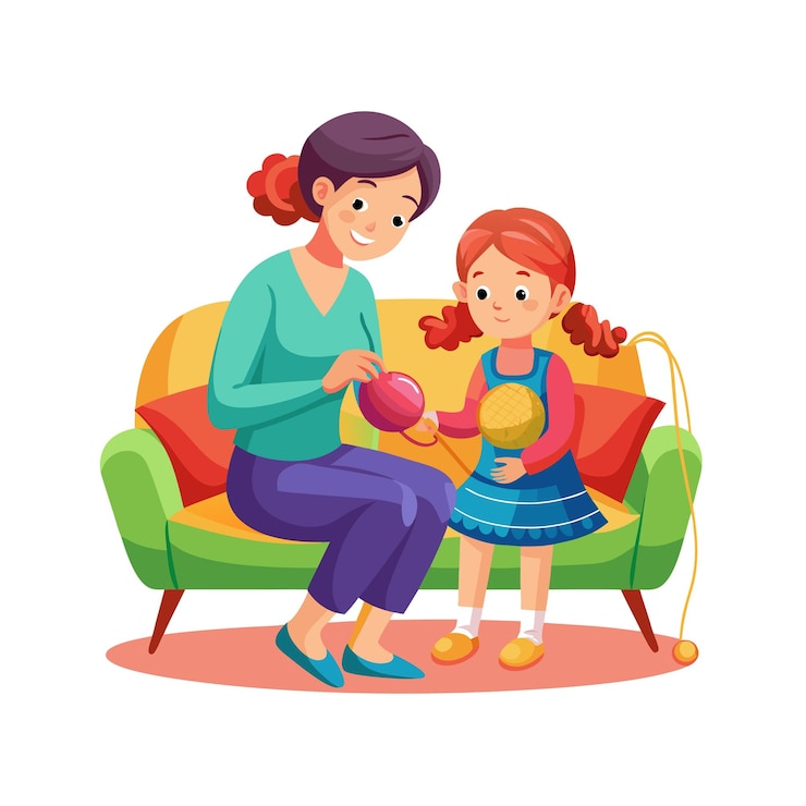 Vetor momentos da vida real da família conceitos de ilustração vector