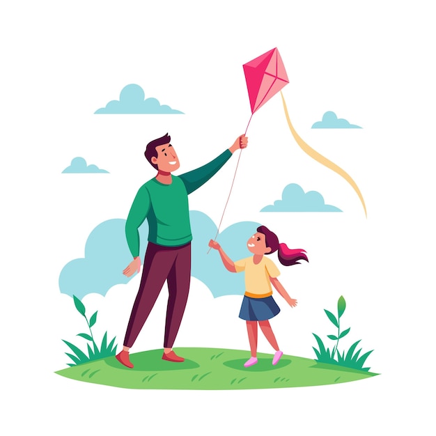 Momentos da Vida Real da Família Conceitos de Ilustração Vector