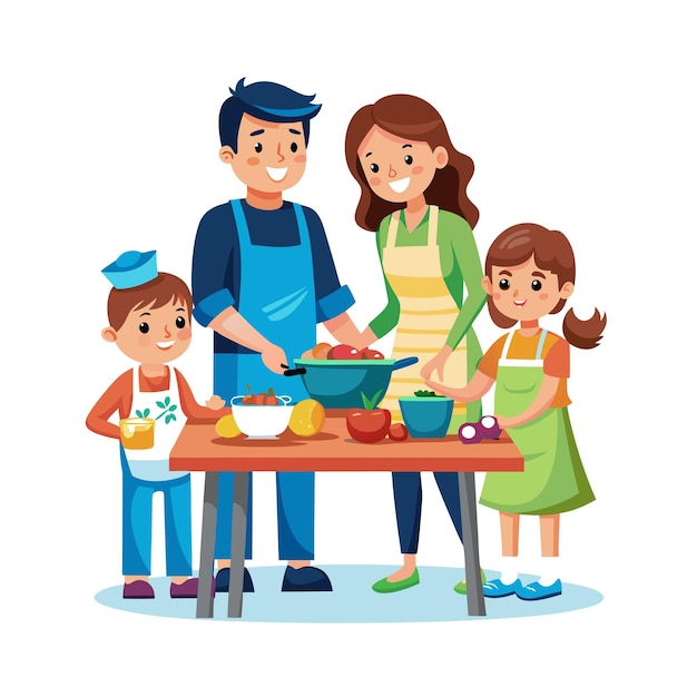 Momentos da Vida Real da Família Conceitos de Ilustração Vector