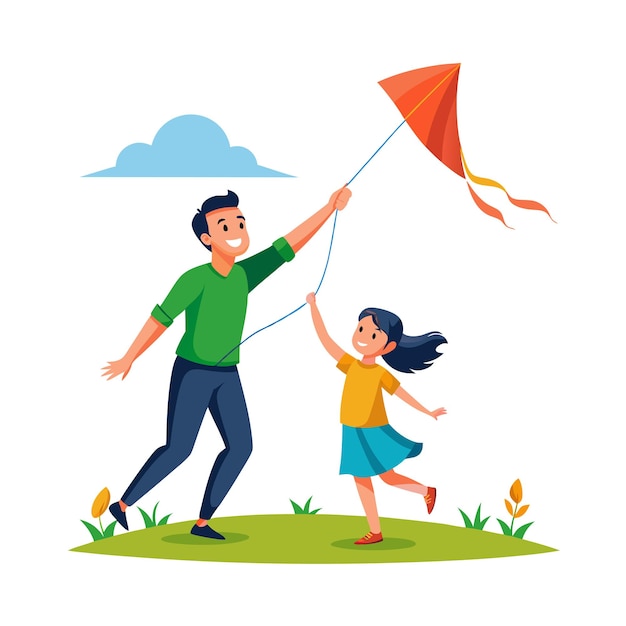 Momentos da Vida Real da Família Conceitos de Ilustração Vector