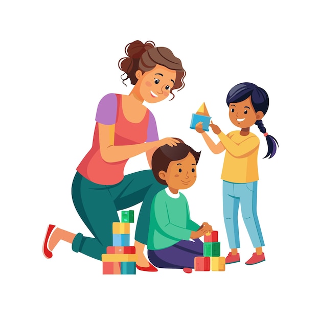 Momentos da Vida Real da Família Conceitos de Ilustração Vector