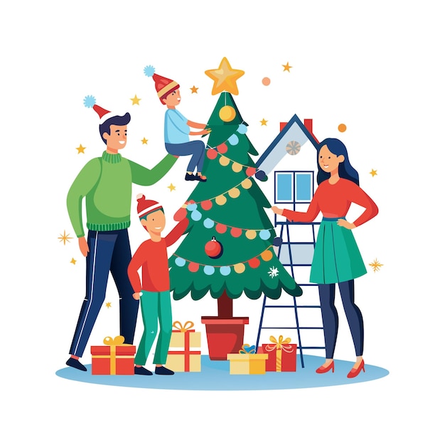 Momentos da Vida Real da Família Conceitos de Ilustração Vector