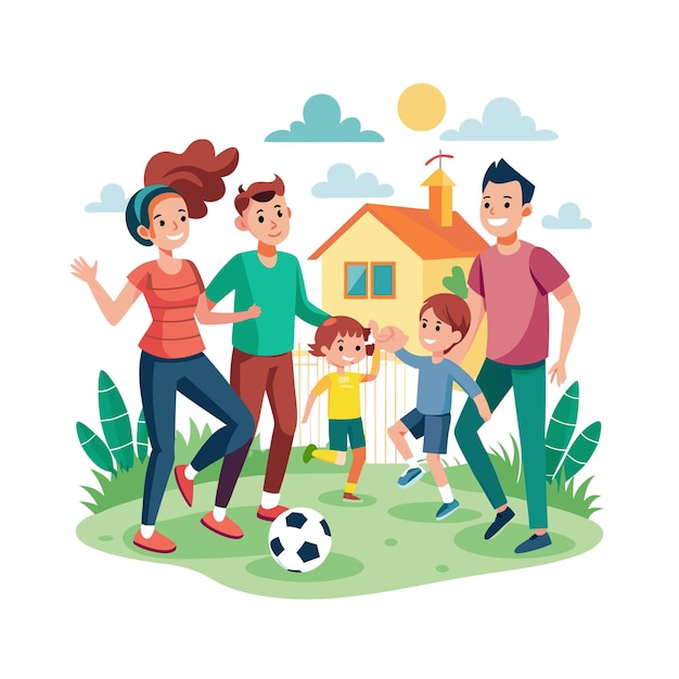 Momentos da Vida Real da Família Conceitos de Ilustração Vector
