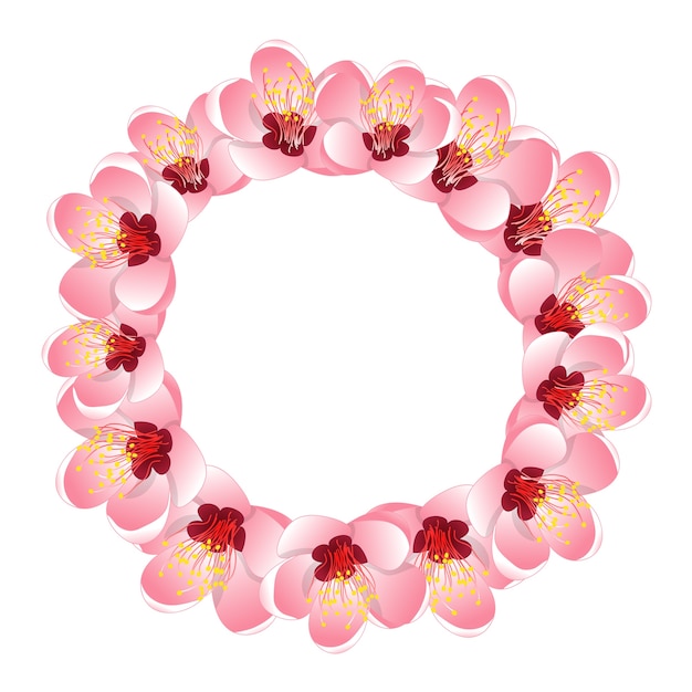 Momo peach flower blossom wreath