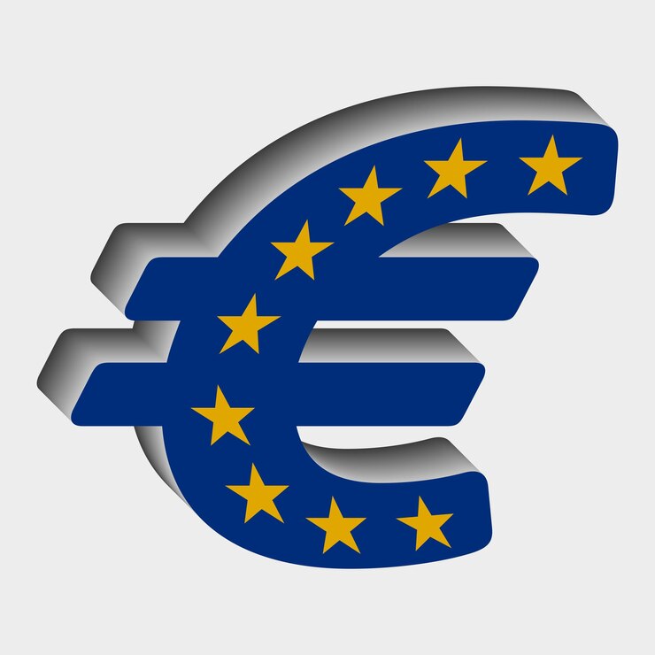 Vetor moneda europeia sinal do euro o sinal do euro é o símbolo monetário da nação