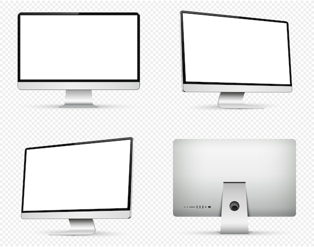 Monitor de computador com ecrã branco em branco