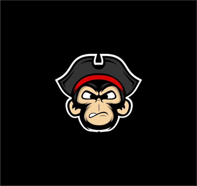 Vetor monkey pirate logo