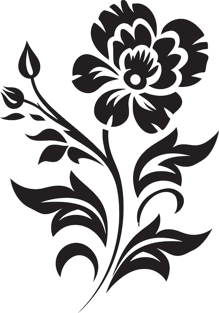 Vetor monochrome floral magnificence illuminated vi negro e branco floral magnificencemidnight floral gal