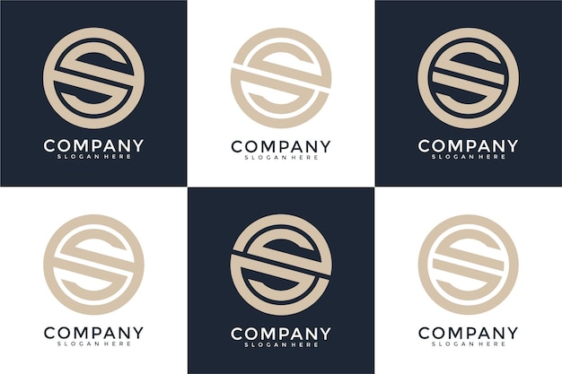 Monograma da coleção do logotipo da carta s