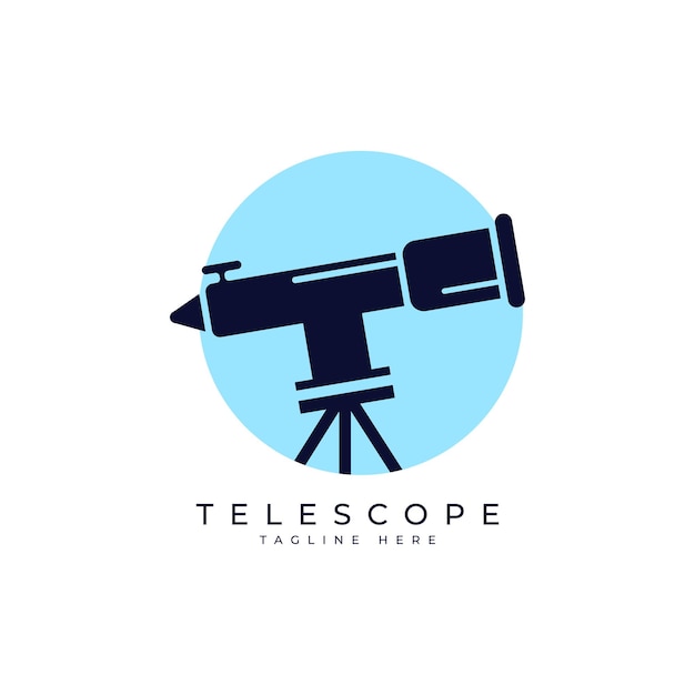 Monograma de design de logotipo de telescópio