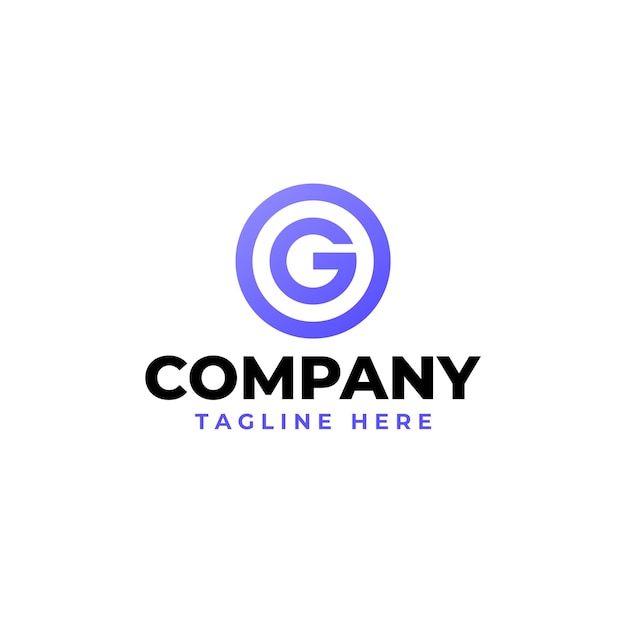 monograma GO minimalista letra moderna logotipo contorno ilustração de ícone vetorial