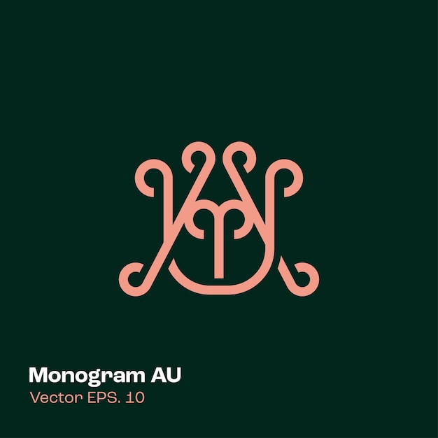 Vetor monograma logo au