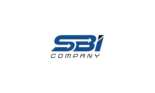 Vetor monograma logotipo letra inicial sbi